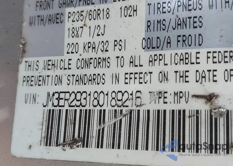 2008 Mazda Cx-7 Grand Touring из США, поврежденный, VIN JM3ER293180189216